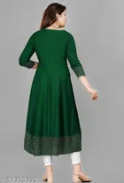 Anarkali Rayon Dyed Washed Kurti for Women 
