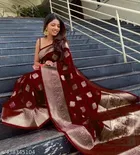 Banarasi Silk Zari Woven Saree for Women 