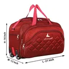 Polyster 60 L Trolley Duffel Bag - Red Color,Roller Wheels Lightweight Criss-Cross Designed  Travel Duffel Bag - Good Capacity