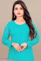 Net Kurti for Women,  Blue  