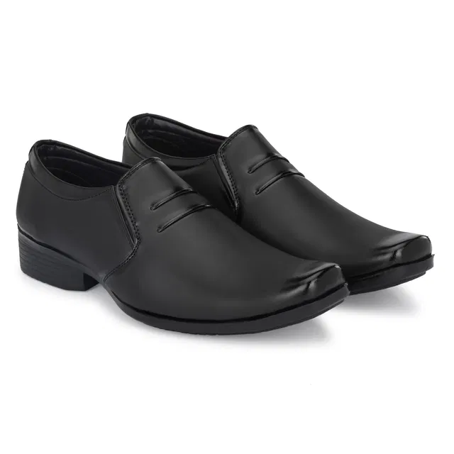 Formal Slip-On Shoes for Men (Black, 7)