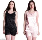 Satin Nightdress Set for Women 