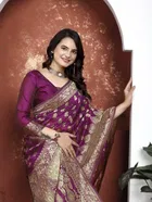 Banarasi Silk Jacquard Print Saree for Women 