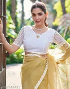 Net Embellished Saree for Women 