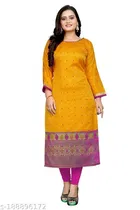 Banarasi Silk Printed Kurti for Women 