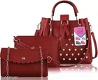 Handbags for Women (Maroon, Set of 3)