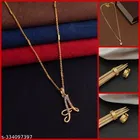 Alloy 2 Pcs Pendant with Chain & 2 Pair Earrings for Women 