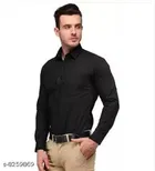 Cotton Blend Solid Full Sleeves Shirt for Men 