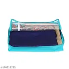 KANUSHI® Set of 9 Pc Flower Design Transparent Saree Cover/Bag with Stainless Steel Zip Lock Combo