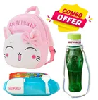 Fabric Backpack with Lunch Box & Water Bottle for Kids 