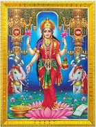 Polyester Laxmi Devi Religious Wall Photo Frame 