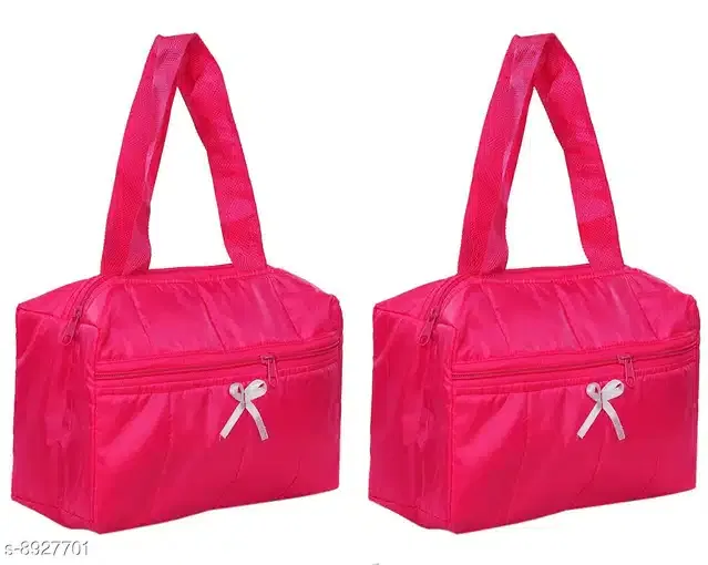Printed Handbag (Pink, Pack of 2)