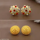 Traditional Gold Plated Designer Stud Earrings For Women