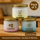 Afast Premimum Designed Tea,Coffee, Sugar Jar  -Set of 3