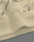 Cotton Printed Hoodie for Men, Beige 