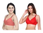 Cotton Blend Solid Non Padded Feeding Bras for Women 