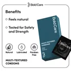 Bold Care Multi-Textured Condoms, Ribbed, Dotted & Contoured, Lubricated, 10 Pcs