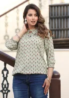 Rayon Printed Top for Women 