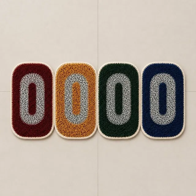 Small Cotton Doormats Rectangle [13x20] Pack of 4 Assorted Colour