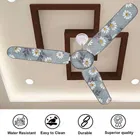 E-Retailer PVC Waterproof 3 Blade Ceiling Fan Cover With Adjustable Elastic Closer 
