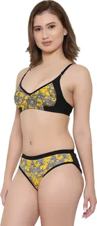Cotton Blend Lingerie Set for Women 