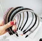 Glitter Hair Band for Women (Multicolor, Pack of 12)