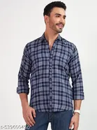 Polycotton Checked Shirts for Men, Multicolor 