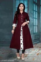 Solid Khadi Cotton Kurti for Women 