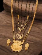 Combo of 4 Pcs Mangalsutras with Earrings Set for Women 