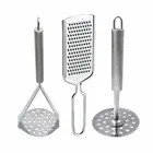 Oc9 स्टेनलेस स्टील चीज़ ग्रेटर & पोटैटो मेशर फॉर किचन टूल सेट 