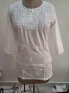 Floral Embroidered Rayon Kurti for Women 