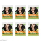 Nisha Cream Hair Color (Natural Black, 40 g) (Pack of 6)