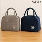 Insulated Tiffin & Lunch Bag, Pink & Blue Combo Set of 2