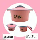 Plastic Serving Casserole (Pink, 3600 ml)