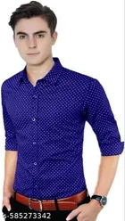 Cotton Blend Printed Shirts for Men, Multicolor, Pack of 3 