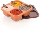 4 Sections Multipurpose Masala Rangoli Dabba Box Set, Spice Box Set (Assorted)