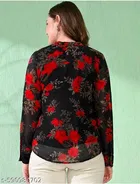 Floral Print Georgette full-sleeve Top for Women 