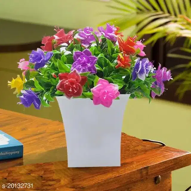 Artificial Plants with Pot (Multicolor)