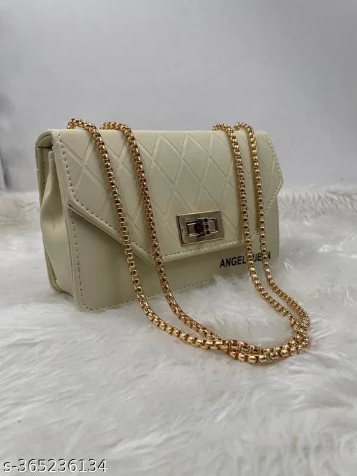 Stylish Sling Bag for Women (Cream, 600 g)