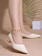 Solid Pointed Toe Heel Sandals for Women 