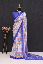 Georgette Printed Saree for Women 