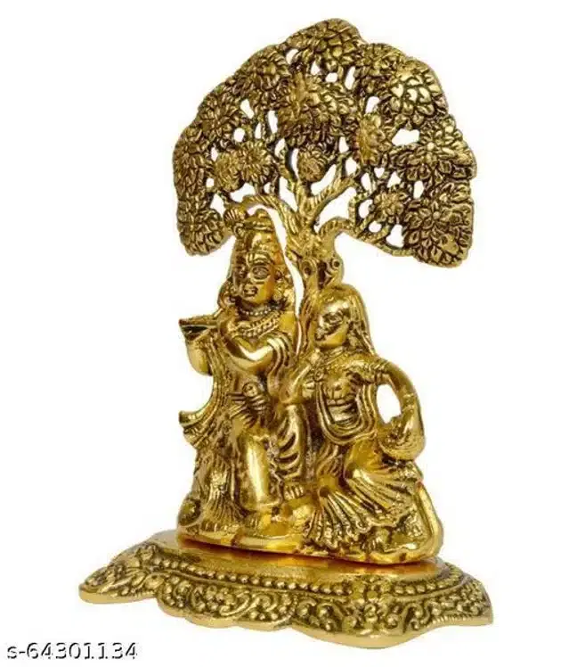 Radha Krishna Idol (Gold )