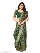 Kanjivaram Banarasi Jacquard Silk Saree for Women 