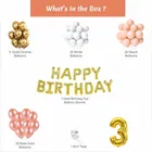 Pastel Theme 3rd Birthday Balloon Decoration Kit , Multicolor, Pack Of 64