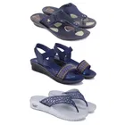 Combo of 2 Pairs Slippers & Sandals for Women 