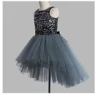 Netted Self Design Frock for Girls 
