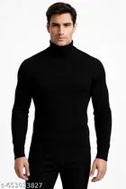 Wool SweatShirt for Men, Black 
