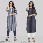 Crepe Striped Kurti for Women 