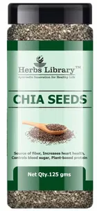 Herbs Library Natural Black Raw Chia Seeds 
