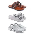 Combo of Flipflops with Sliders & Clogs for Men 